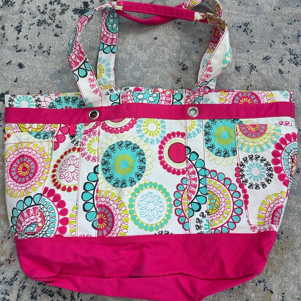 Thirty one citrus medallion tote bag